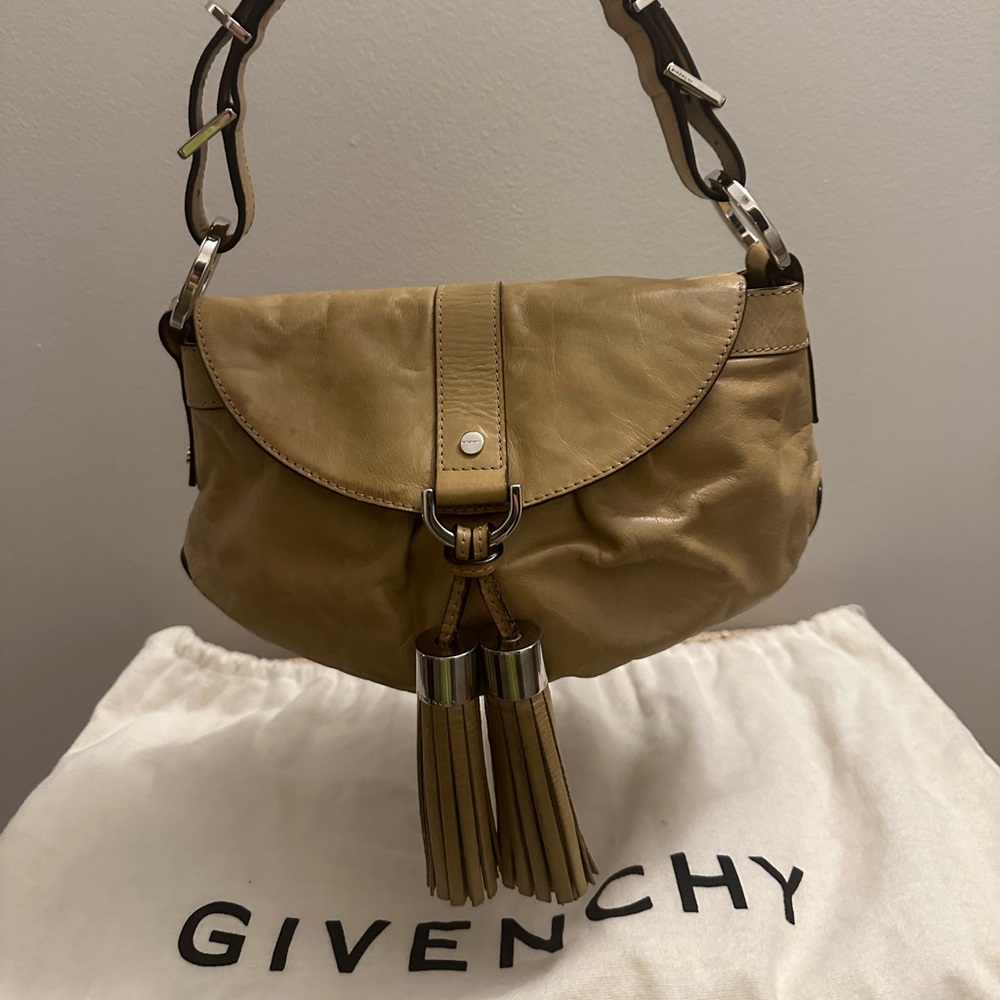 Givency Leather Tassel Shoulder Bag-Authentic